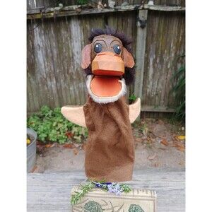 Vintage Carved Wood Monkey Hand Puppet, Collectable German Folk Art